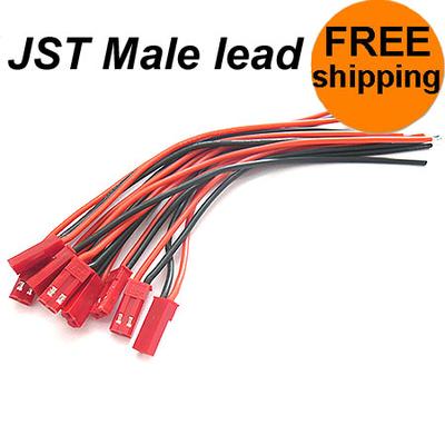 5 Pairs JST Lead/W Male Connector 22awg 150mm RC8048