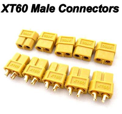 Amass Male XT60 connectors (5pcs/bag) GENUINE