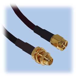 SMA Extension Cable, KSR195 (LMR195) Coax, Straight Plug