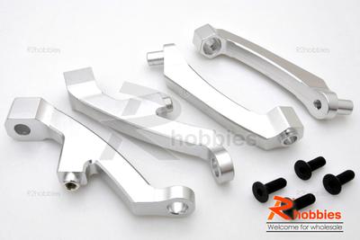 KM HPI Baja 5B 5T SS-Alloy Front Shock Support (Silver)