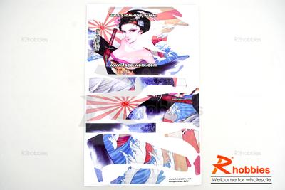 RC Spektrum DX3R Japanese Geisha Radio Gear Self Adhesive Decals