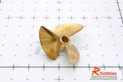 Î¦4.76 x Î¦38mm RC EP Boat 3-Blade Copper Slotted Propeller