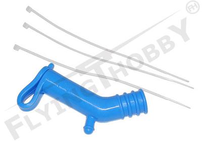 Silicone exhaust deflector for 50/90 muffler - BLUE