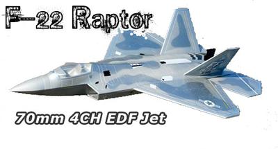 F-22 Camo Raptor 70mm 4CH RTF Ducted Fan Rc Jet