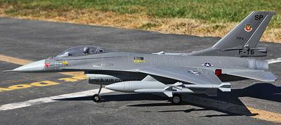 F16 64mm RC Jet Vectored PNP Version in Black and Grey
