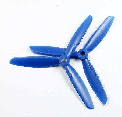 3-blade 5 x 45 Propeller Set (one CW, one CCW) - Blue
