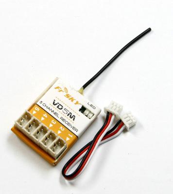 FrSky 2.4G 5-channel Two-way  Receiver (Nano JST connector)  VD5M