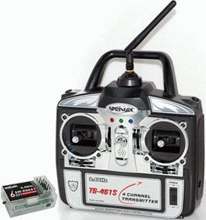 SPRINGRC 2.4GHz 4 Channel Radio Control System TG461S TX & RX Set Mode 1