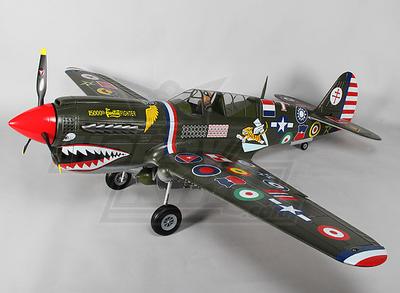 P-40N (Green) Giant Scale 6s w/flaps, lights & retracts 1700mm EPO (PNF)
