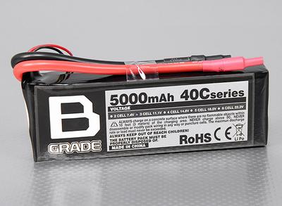 B-Grade 5000mAh 3S 40C Lipoly Battery