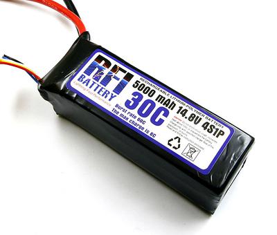 RFI 5000mah/14.8V 4S 30C Li-poly Battery Pack 6C Charging