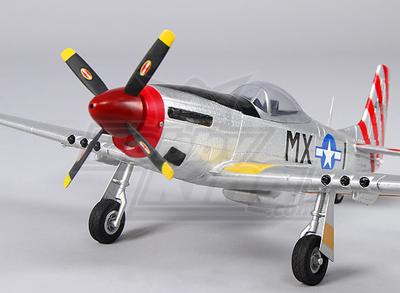 Micro P-51D Mustang w/nav lights 550mm (PNF) w/2.4ghz TX/RX, charger & lipo (RTF - Mode 2)