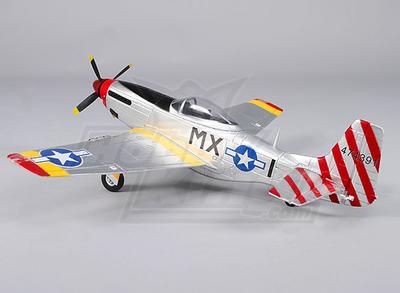 Micro P-51D Mustang w/nav lights 550mm (PNF) w/2.4ghz TX/RX, charger & lipo (RTF - Mode 2)