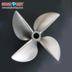 1PC* 4 Blades 67mm CNC Aluminum Alloy Positive Propeller for RC Boat with Pitch 1.7mm, Aperture 6.35mm