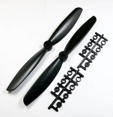 9 x 45 Propeller Set (one clockwise rotating, one counter-clockwise rotating) Black