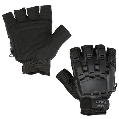 V-Tac Half Finger Plastic Back Gloves Black Large