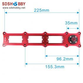High Quality Aluminum Alloy Triple Rudder Mount/Rudder Tray Set with 4.0in Double Arm