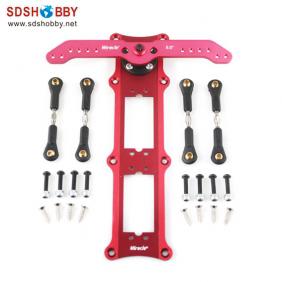 High Quality Aluminum Alloy Servo Dual Rudders Mount/Rudder Tray Set with 5in Double Arm