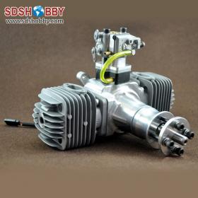 DLA64 CNC Processed Gasoline Engine/Petrol Engine 64CC for Gas Airplanes with Double Cylinders