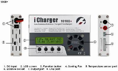 iCharger Multifunction battery 1-10S 10A 300W Balance Charger W/USB Port 1010B+