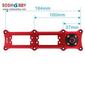 High Quality Aluminum Alloy Servo Dual Rudders Mount/Rudder Tray Set with 4.5in Double Arm