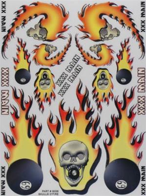XXX Main Skulls O'Fire Sticker Sheet XXXS006
