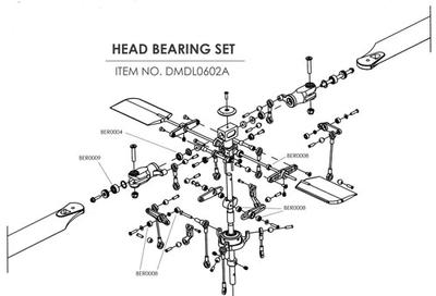 Ceramic bearing upgrade kit for HK-450 (Head)