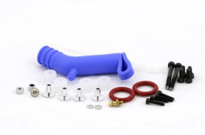 All Spare parts for Hatori90 and RJX90 muffler (OS and YS) - BLUE Deflector