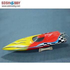 1106 Raider/Rocket Racing Electric Brushless RC Boat Fiberglass –yellow & red with 3660 1620KV Motor 125A ESC
