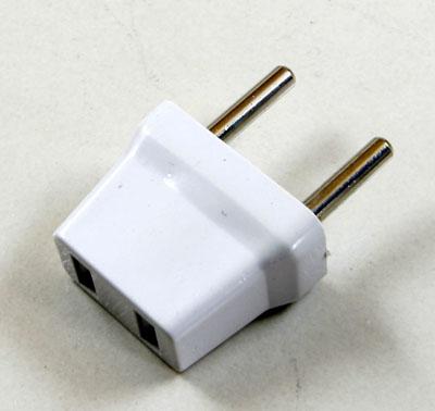 AC Wall Plug Adaptor - 2 Round Pins/2-square holes