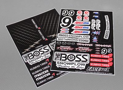 Self Adhesive Decal Sheet - The Boss SC 1/10 Scale (345mm x 240mm)