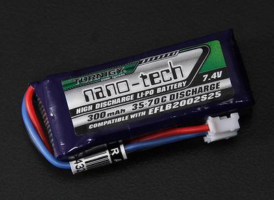 Turnigy nano-tech 300mah 2S 35~70C Lipo Pack (E-flite EFLB2002S25 micro series compatible)