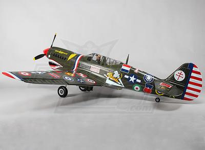 P-40N (Green) Giant Scale 6s w/flaps, lights & retracts 1700mm EPO (PNF)