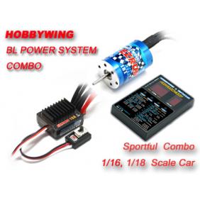 Hobbywing EZRUN Brushless System Combo (25A ESC + 2030 12T Motor +Program Card) for 1/18 Car On-Road Racing Car/ Off-Road Buggy