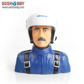 1/4 Scale Pilot Statues/Pilot Portrait Toy (Sam) L115*W72*H120mm -Blue for RC Airplane
