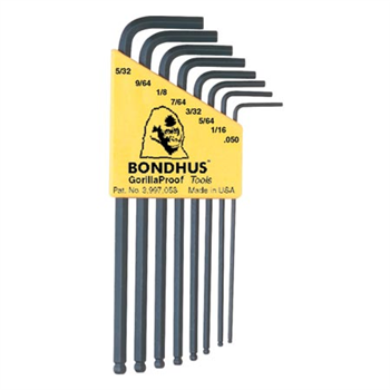 Bondhus 8 Piece Balldriver L-Wrenches Standard BON10932