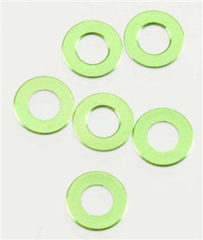 Axial 0.5x3x6mm Spacer Green (6) AXIA1300