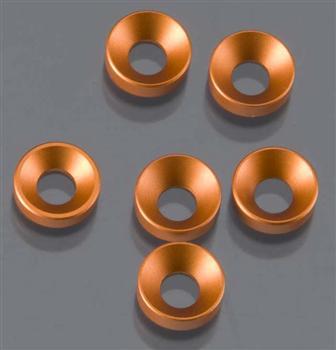 Axial Cone Washer 3x6.9x2mm Orange (6) AXIA1104