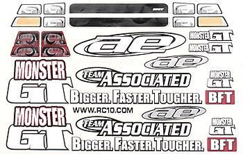 Associated Monster GT Decal Sheet ASC25425