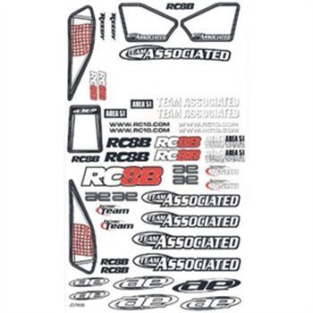 Associated RC8B Decal Sheet ASC89475