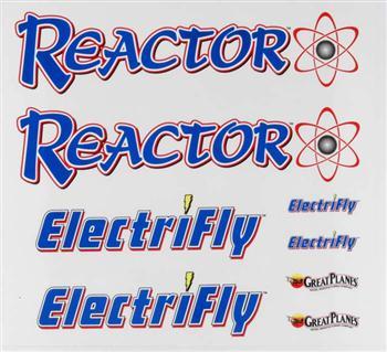 Great Planes Decal Sheet Reactor 3D EP GPMA2943