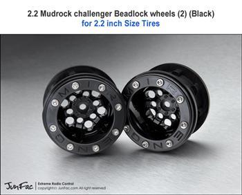 Gmade 2.2 Mudrock Challenger Beadlock Wheels (Black) GMAMBL-02BK