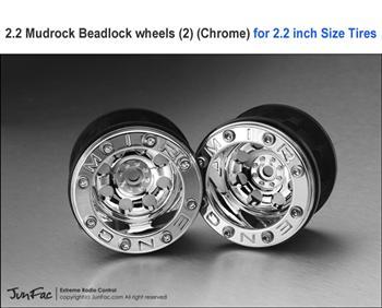 Gmade 2.2 Mudrock Beadlock Wheels (Chrome) GMAMBL-01CR