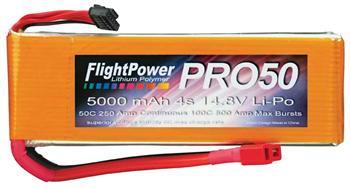 Flight Power LiPo Pro50 4S 14.8V 5000mAh 50C FPWP5101