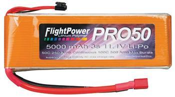 Flight Power LiPo Pro50 3S 11.1V 5000mAh 50C FPWP5100