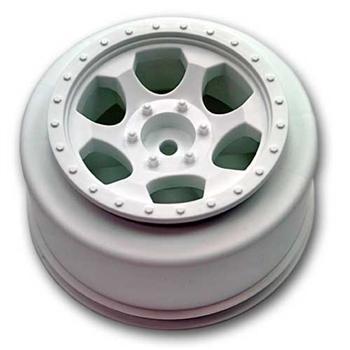 DE Racing Trinidad SC White Wheels Fits Slash 4X4, Blitz, Ultima SC DERSCTRW