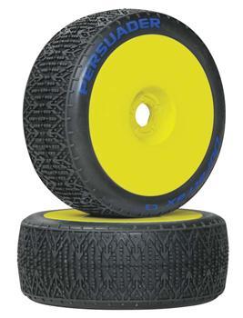 DuraTrax Persuader Buggy Tire C3 Mounted Yellow (2) DTXC3654