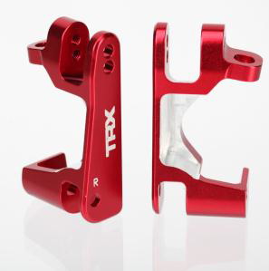 Traxxas Caster Blocks Aluminum Left/Right Red-Anodized TRA6832R