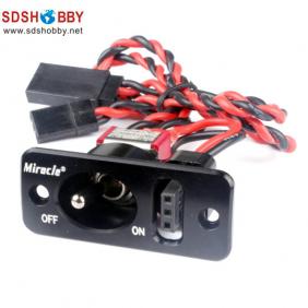 Square Aluminum Alloy Single Switch-Black