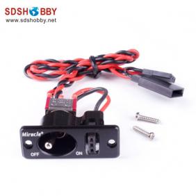 Square Aluminum Alloy Single Switch-Black